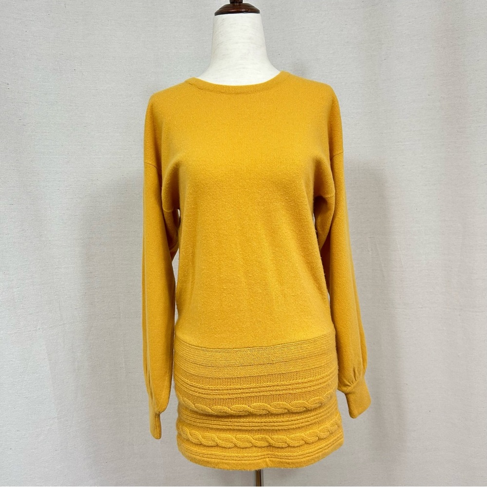 Shirin Vintage 100% Cashmere Mustard Sweater